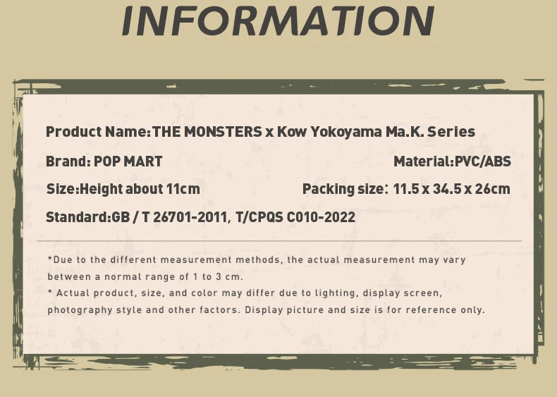 POP MART LABUBU THE MONSTERS × Kow Yokoyama Ma.K. – Limited Collaboration (Mystery Box) Vinylfigur