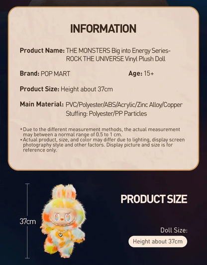 POP MART LABUBU THE MONSTERS Big into Energy Series Blind Box ROCK THE UNIVERSE Series Mystery Box Guess Bag Toy Doll Cute Model
